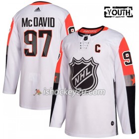 Børn Edmonton Oilers Trøje Connor McDavid 97 2018 NHL All-Star Pacific Division Adidas Hvid Authentic